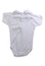 A White Short Sleeve Bodysuits from Babidu in size Newborn for neutral. (Back View)