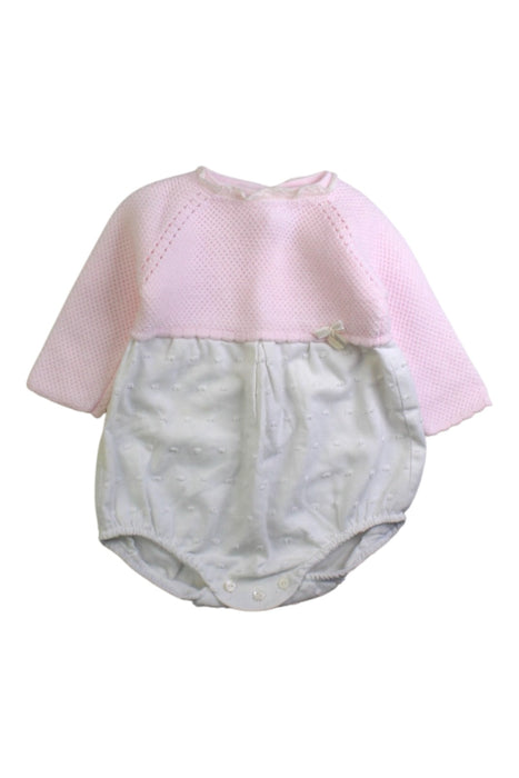 A Pink Long Sleeve Rompers from Martin Aranda in size 0-3M for girl. (Front View)