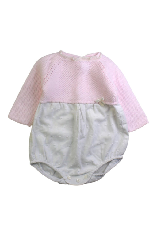 A Pink Long Sleeve Rompers from Martin Aranda in size 0-3M for girl. (Front View)