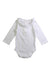 A White Long Sleeve Bodysuits from Janie & Jack in size Newborn for girl. (Front View)