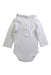 A White Long Sleeve Bodysuits from Janie & Jack in size Newborn for girl. (Back View)
