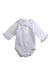 A White Long Sleeve Bodysuits from Babidu in size Newborn for girl. (Front View)