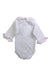 A White Long Sleeve Bodysuits from Babidu in size Newborn for girl. (Back View)