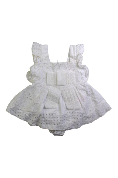 A White Sleeveless Dresses from Nicholas & Bears in size 3-6M for girl. (Front View)
