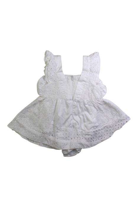 A White Sleeveless Dresses from Nicholas & Bears in size 3-6M for girl. (Back View)