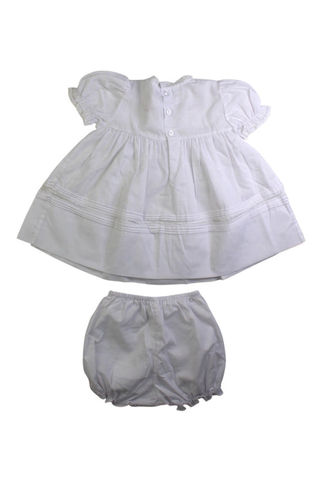 A White Skirt Sets from Feltman Brothers in size 0-3M for girl. (Back View)