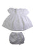 A White Skirt Sets from Feltman Brothers in size 0-3M for girl. (Back View)