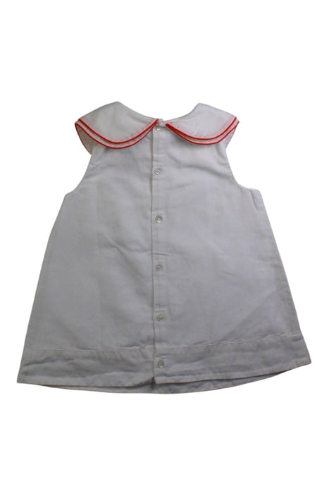 A White Sleeveless Dresses from Jacadi in size 6-12M for girl. (Back View)