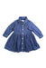 A Blue Long Sleeve Dresses from Ralph Lauren in size 3-6M for girl. (Front View)