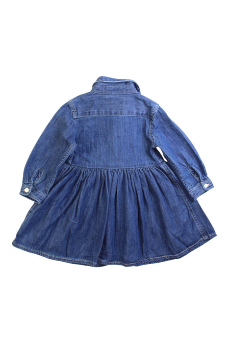 A Blue Long Sleeve Dresses from Ralph Lauren in size 3-6M for girl. (Back View)