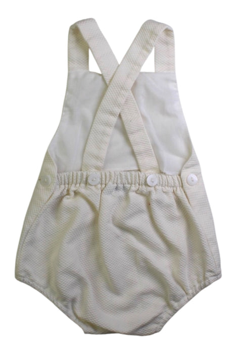 A Ivory Sleeveless Rompers from Miranda in size 6-12M for girl. (Back View)
