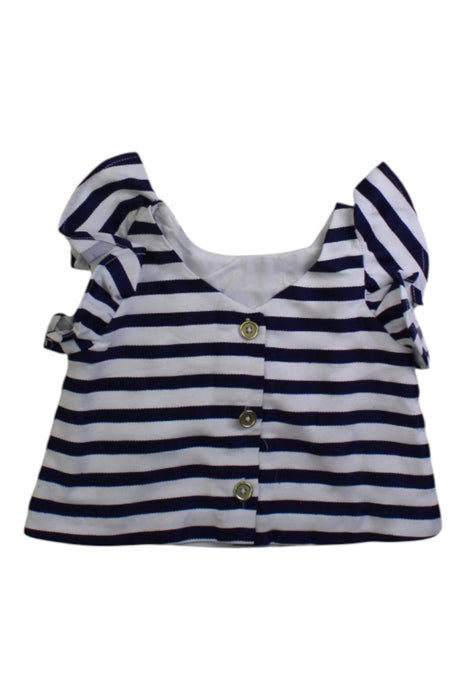 A Blue Short Sleeve Tops from Janie & Jack in size 3-6M for girl. (Back View)