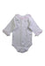 A White Long Sleeve Bodysuits from Babidu in size Newborn for girl. (Back View)