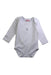 A White Long Sleeve Bodysuits from La Coqueta in size 3-6M for neutral. (Front View)