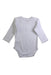 A White Long Sleeve Bodysuits from La Coqueta in size 3-6M for neutral. (Back View)