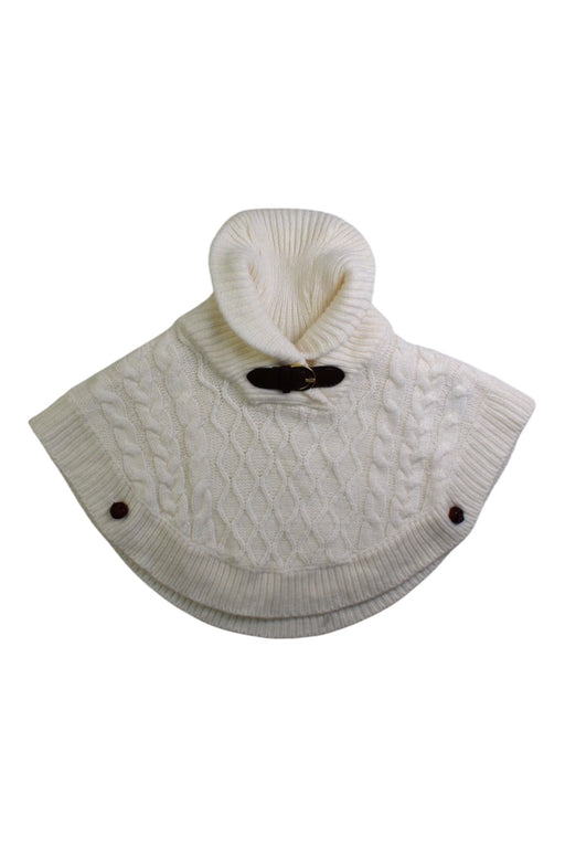 A White Capes & Ponchos from Janie & Jack in size 3-6M for girl. (Front View)
