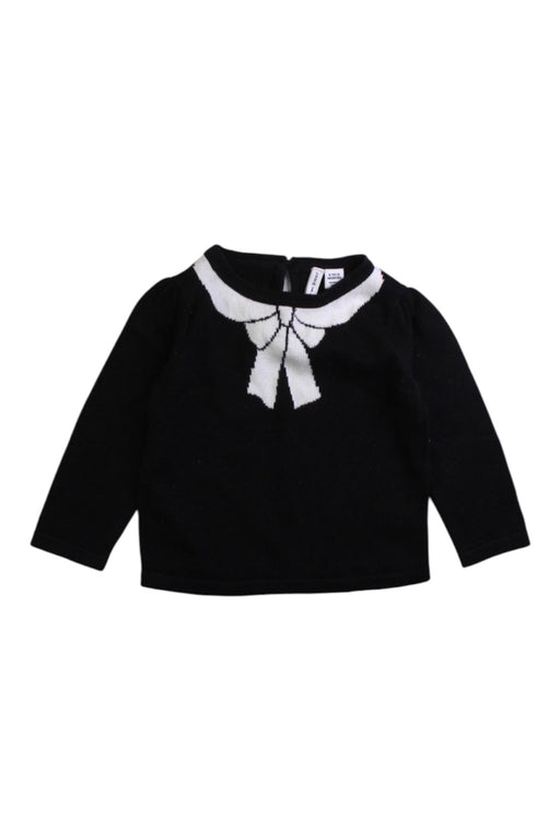 A Black Knit Sweaters from Janie & Jack in size 6-12M for girl. (Front View)