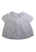 A White Short Sleeve Tops from Nanos in size 3-6M for girl. (Back View)