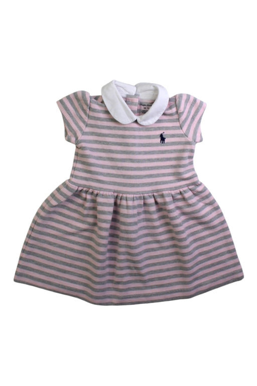 A Pink Short Sleeve Dresses from Ralph Lauren in size 3-6M for girl. (Front View)