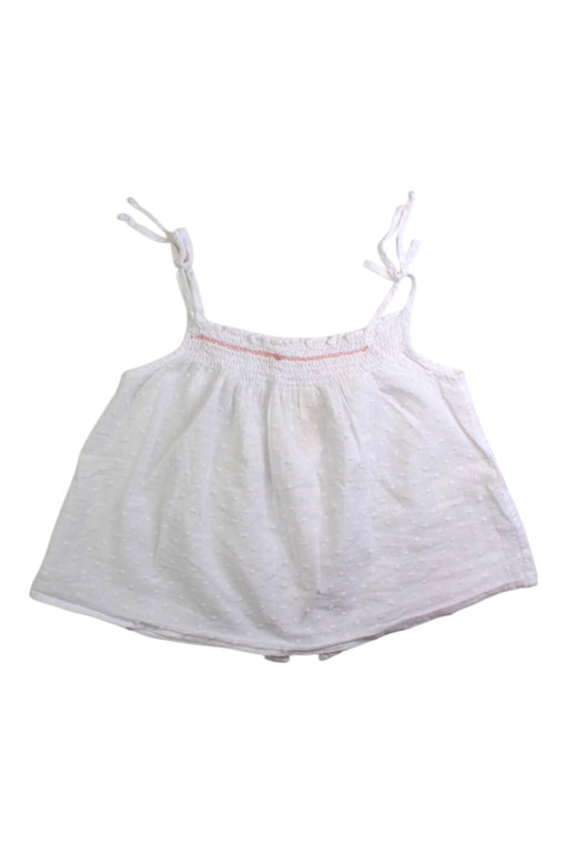 A White Sleeveless Tops from Nanos in size 6-12M for girl. (Front View)