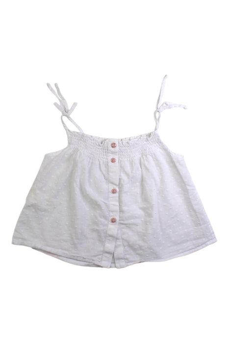 A White Sleeveless Tops from Nanos in size 6-12M for girl. (Back View)