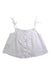 A White Sleeveless Tops from Nanos in size 6-12M for girl. (Back View)