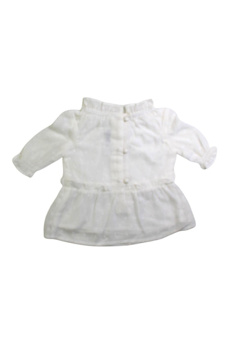 A White Long Sleeve Tops from Janie & Jack in size 3-6M for girl. (Back View)