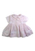 A Pink Short Sleeve Dresses from Sarah Louise in size 0-3M for girl. (Front View)