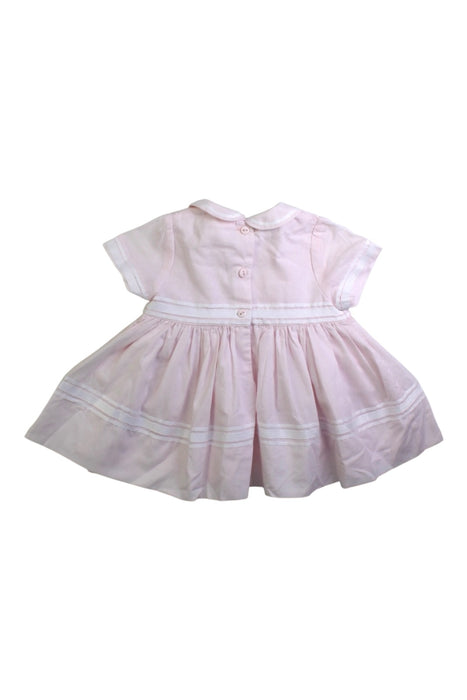 A Pink Short Sleeve Dresses from Sarah Louise in size 0-3M for girl. (Back View)