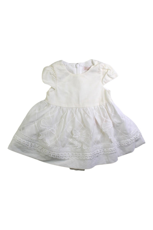 A White Short Sleeve Dresses from Nicholas & Bears in size 0-3M for girl. (Front View)