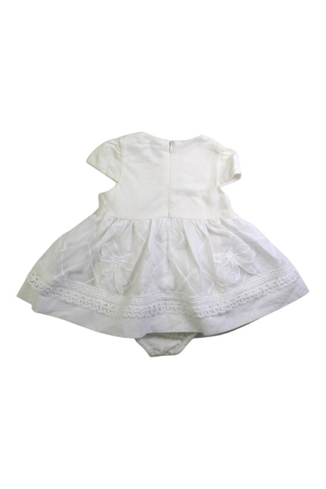 A White Short Sleeve Dresses from Nicholas & Bears in size 0-3M for girl. (Back View)