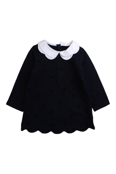 A Black Long Sleeve Dresses from Jacadi in size 3-6M for girl. (Front View)
