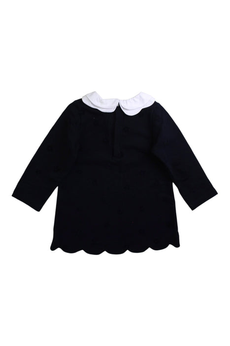 A Black Long Sleeve Dresses from Jacadi in size 3-6M for girl. (Back View)