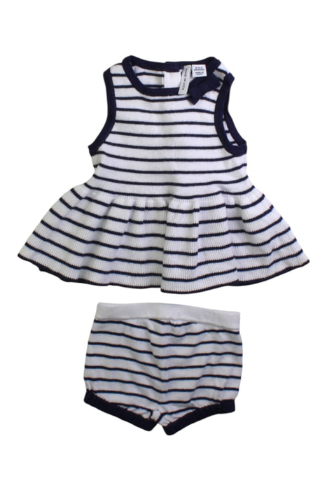 A Navy Shorts Sets from Janie & Jack in size 0-3M for girl. (Front View)