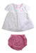 A White Shorts Sets from Mayoral in size 0-3M for girl. (Front View)