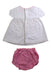 A White Shorts Sets from Mayoral in size 0-3M for girl. (Back View)