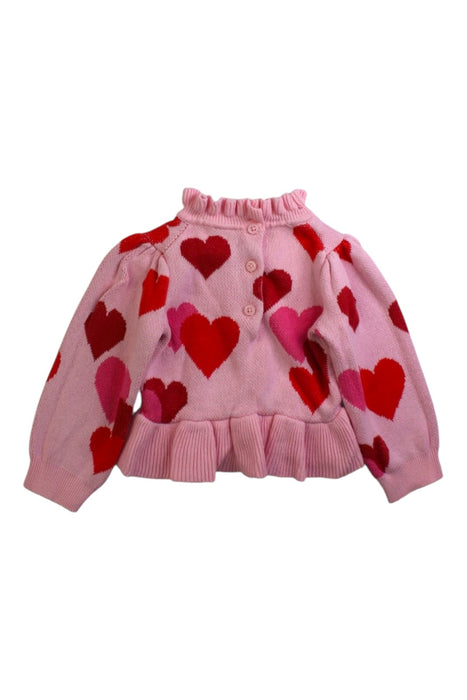A Pink Long Sleeve Tops from Janie & Jack in size 6-12M for girl. (Back View)