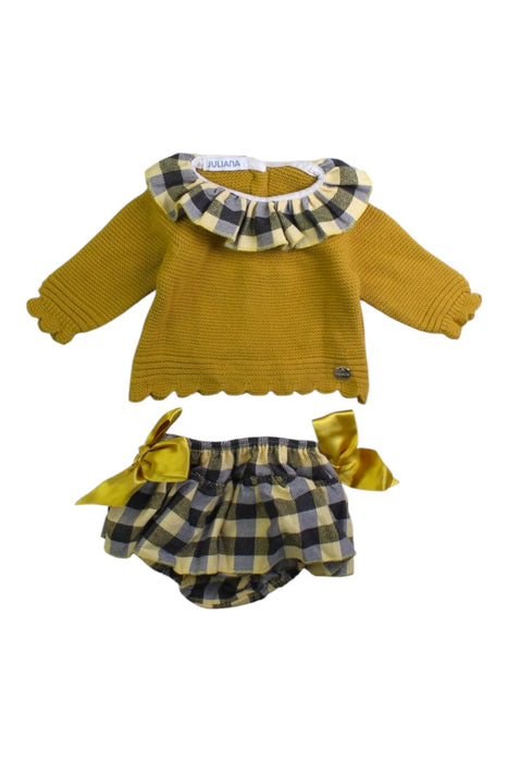 A Yellow Shorts Sets from Juliana in size Newborn for girl. (Front View)