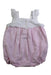 A Pink Sleeveless Rompers from Janie & Jack in size 0-3M for girl. (Back View)