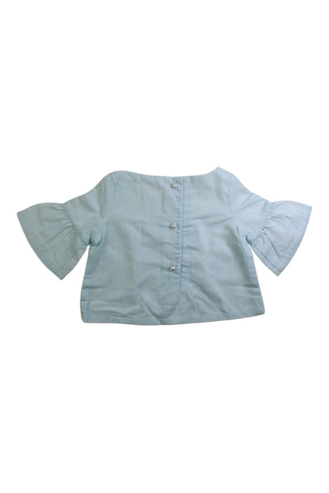 A Teal Long Sleeve Tops from Janie & Jack in size 6-12M for girl. (Back View)