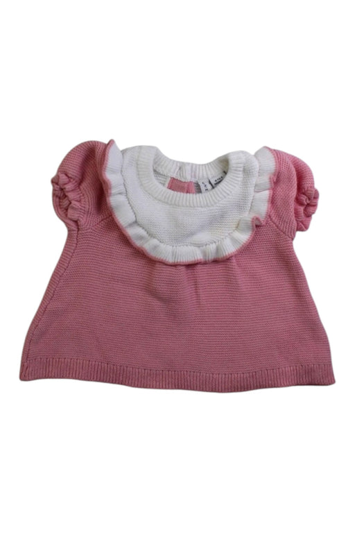A Pink Short Sleeve Tops from Janie & Jack in size 0-3M for girl. (Front View)