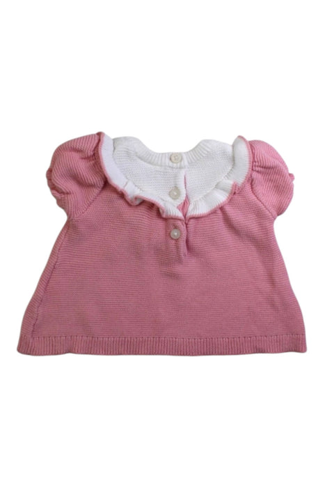 A Pink Short Sleeve Tops from Janie & Jack in size 0-3M for girl. (Back View)