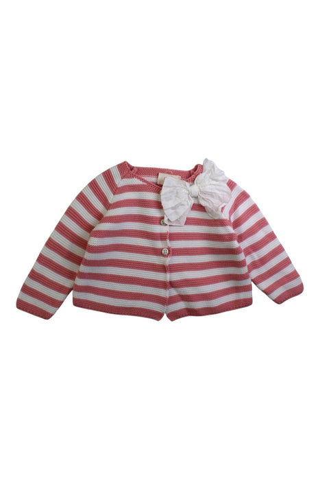 A Pink Cardigans from Nanos in size 6-12M for girl. (Front View)