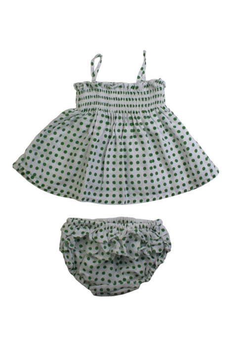 A Green Shorts Sets from Oeuf in size 6-12M for girl. (Back View)