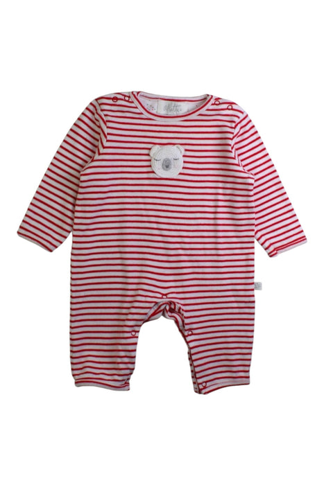 A Red Long Sleeve Rompers from Albetta in size 0-3M for neutral. (Front View)