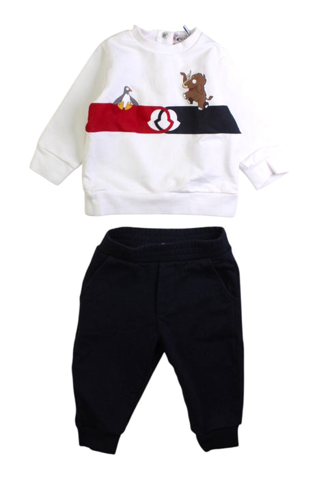 A White Pants Sets from Moncler in size 6-12M for boy. (Front View)