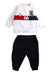 A White Pants Sets from Moncler in size 6-12M for boy. (Front View)