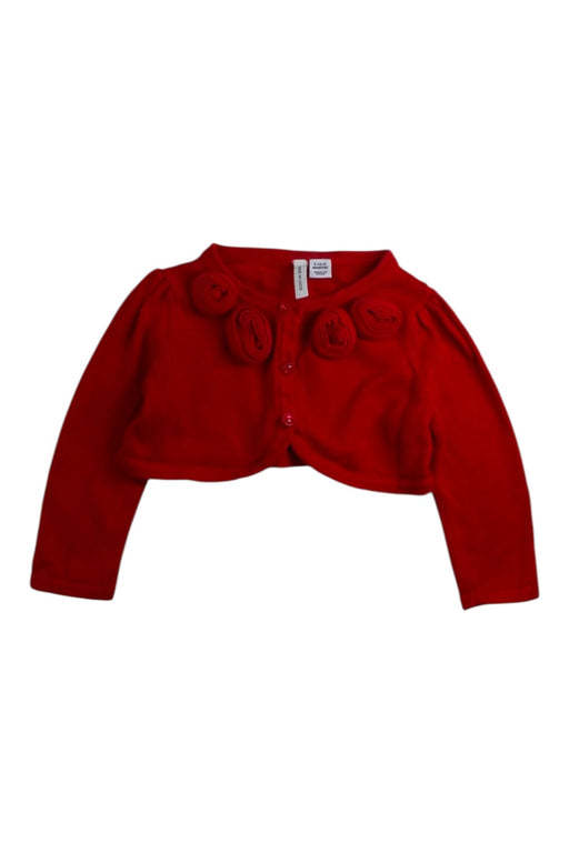 A Red Cardigans from Janie & Jack in size 6-12M for girl. (Front View)
