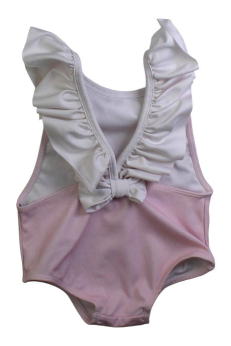 A White Swimsuits from Patachou in size 6-12M for girl. (Back View)
