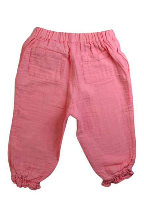A Pink Casual Pants from Nanos in size 6-12M for girl. (Back View)